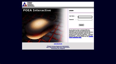 POEA System Login.